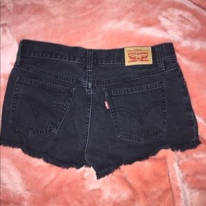 very nice levi black ripped shorts